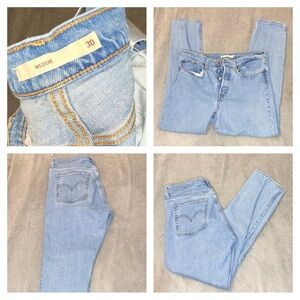 Levi's Women's Light Blue High Rise Wedgie Jeans